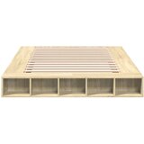  Okvir za krevet boja hrasta 160x200 cm od konstruiranog drva | shoptok.hr