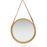  Zidno ogledalo s trakom 50 cm zlatno | shoptok.hr