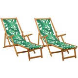  Sklopiva ležaljka za sunčanje 2 pcs 3 Pozicija Uzorak lista | shoptok.hr