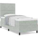  Krevet s oprugom s madracem svjetlosiva 90x200 cm baršun | shoptok.hr