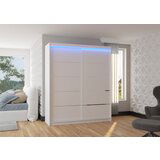 ADRK Klizni ormar SPECTRA s LED rasvjetom, 180 cm - BIJELA | shoptok.hr