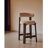 Kave Home Barski stol iz masivnega jesena v bež in temni naravni barvi (višina sedeža 65 cm) Granite – | Shoptok.si