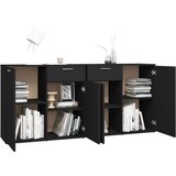  Komoda crna 160 x 36 x 75 cm od iverice | shoptok.hr
