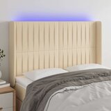  Uzglavlje krem 147 x 16 x 118/128 cm od tkanine Cijene