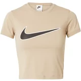 Nike Sportswear Majica bež / crna / bijela
