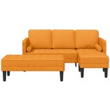  2-delni kavč s blazinami temno rumena tkanina, (22094667) | Shoptok.si