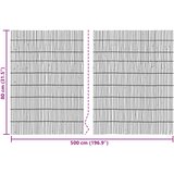  Vrtna Ograda Karbonizirano 500 x 80 cm Trska | shoptok.hr