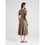 Michael Kors Pletena obleka 'FIT N FLARE' mokka | Shoptok.si
