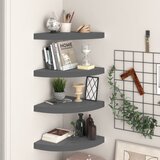 vidaXL plutajuće kutne police 4 kom sjajne sive 35 x 35 x 3,8 cm MDF Cijene