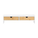 SoBuy organizator pisalne mize za monitor z 2 predali v beli barvi v skandinavskem slogu, (21123477) Cene