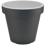 Gardenico Sivo-bel cvetlični lonček Metro Twist, ø 29,5 cm Cene