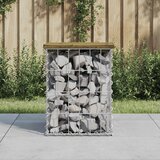  Vrtna klupa s gabionskim dizajnom 33 x 31 x 42 cm od borovine | shoptok.hr