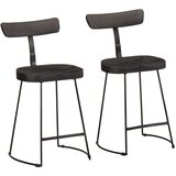  Barski stolci 2 kom crni 49x43x79 cm masivnog drva manga | shoptok.hr