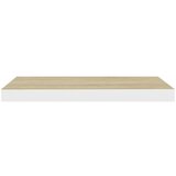 vidaXL plutajuća zidna polica boja hrasta i bijela 60x23,5x3,8 cm MDF | shoptok.hr