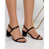 Resti Black sandals on a post, Usopi - Footwear | Shoptok.si