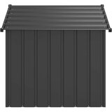 vidaXL Pasja hiša s streho 131x101x102 cm Pocinkano jeklo | Shoptok.si