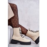 EVENTO PE1 Women's Leather Boots Workers Light Beige Denila | ePonuda.com