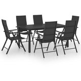  7-dijelni vrtni blagovaonski set crni | shoptok.hr