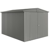 BIOHORT Europa Spremište (Vanjska širina uklj. krovni prevjes: 244 cm, Vanjska dubina uklj. krovni prevjes: 300 cm, Čelik, Kvarc sivo) | shoptok.hr