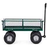 MULTIGARDEN Transportna kolica za baštu 200 kg sa bočnim panelima koji se otvaraju točkovi na naduvavanje | ePonuda.com
