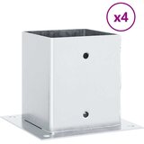  Postolja za stupove kvadratna 4 kom 101x101 mm pocinčani čelik | shoptok.hr