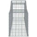 vidaXL Obokana gabionska kosara 9 kosa 300x50x60/80cm pocink | Shoptok.si