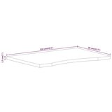 vidaXL Ploča za radni stol zaobljena 110x80x2,5 cm od drva manga | shoptok.hr