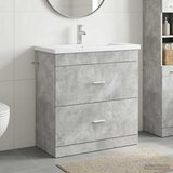  Set namještaja za kupaonicu Betonska siva 81 x 40 x 84,5 cm | shoptok.hr