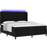  LED Box Spring Krevet s madracem Crna 180 x 200 cm tkanina | Eponuda.com