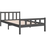  Okvir za krevet od masivnog drva sivi 100 x 200 cm | Eponuda.com