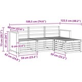  Set vanjskih sofa 4 kom. Prirodna | shoptok.hr