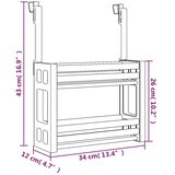  Organizator ispod sudopera 34x12x26 cm Aluminij | shoptok.hr