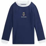 Polo Ralph Lauren Otroška dolga majica za kopanje mornarsko modra barva