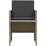  3-dijelni bistro set s jastucima svjetlosivi od poliratana | shoptok.hr