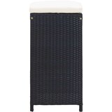 vidaXL Zunanja barska garnitura 9-delna poli ratan črna | Shoptok.si