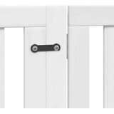  Vrata za pse s vratašcima 4 panela sklopiva 320 cm drvo topole | shoptok.hr