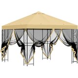  Vrtni gazebo s stranskimi stenami 3 x 3 m Krem, (5000234209) | Shoptok.si