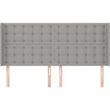  Uzglavlje s ušima svjetlosivi 163x16x118/128 cm od tkanine | shoptok.hr