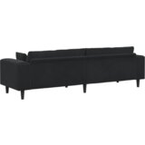 vidaXL Baršunasta sofa s jastukom s jastukom Crna 208 cm Baršun | shoptok.hr