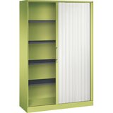 C+P Omara z rolojem ASISTO, višina 1980 mm, širina 1200 mm, rumeno zelene/prometno bele barve | Shoptok.si