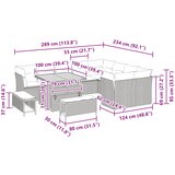  Sjedeća garnitura za vrt 12 pcs Crna poliratan | shoptok.hr