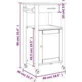 vidaXL Kuhinjska kolica MONZA 48x40x90 cm od masivne borovine | shoptok.hr