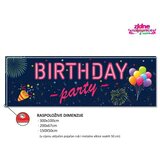 Vektor Grupa Party Natpis "Birthday Party" 200 x 67 cm | shoptok.hr