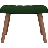  Stolica za opuštanje s osloncem za noge tamnozelena baršunasta | shoptok.hr