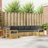 Set vanjskih sofa 6 pcs Bijela i Antracit 304 x 128,5 x 73 cm