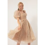 Lafaba Evening & Prom Dress - Beige - Ruffle both | shoptok.hr