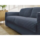 Bobochic Paris Temno modra sedežna garnitura za spanje/raztegljiva iz rebrastega žameta 220 cm Hugo – | Shoptok.si