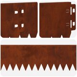  Ograda oko Travnjaka 10 pcs 103 x 10 cm Čelik Rđa | shoptok.hr