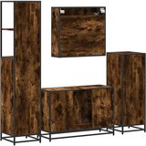 vidaXL 4-dijelni set kupaonskog namještaja boja hrasta drveni | shoptok.hr