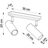 Nice Lamps črna stropna svetilka 6x30 cm mira – | Shoptok.si